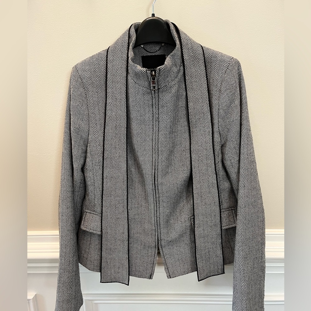 Banana Republic Womens Wool Blend Herringbone Jacket